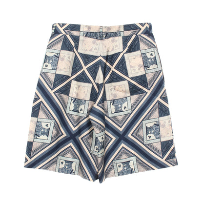 DIOR × KENNY SCHARF Bermuda Shorts パンツ シルク ネイビー オフホワイト ディオール