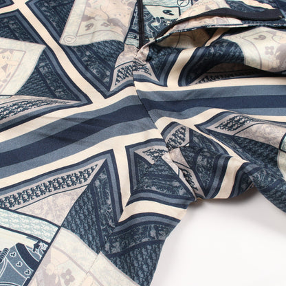 DIOR × KENNY SCHARF Bermuda Shorts パンツ シルク ネイビー オフホワイト ディオール