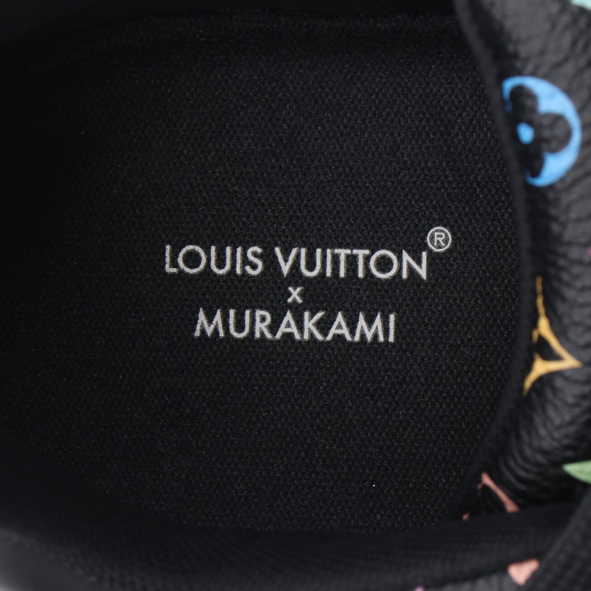 LV × TM LVトレイナーライン モノグラムマルチカラー 村上隆コラボ スニーカー レザー ブラック マルチカラー ルイヴィトン シューズ LOUIS VUITTON