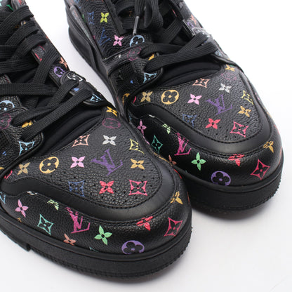 LV × TM LVトレイナーライン モノグラムマルチカラー 村上隆コラボ スニーカー レザー ブラック マルチカラー ルイヴィトン シューズ LOUIS VUITTON