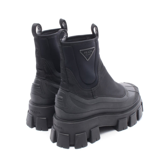 Re-Nylon モノリス ギャバジン ブーツ ナイロン ラバー ブラック プラダ