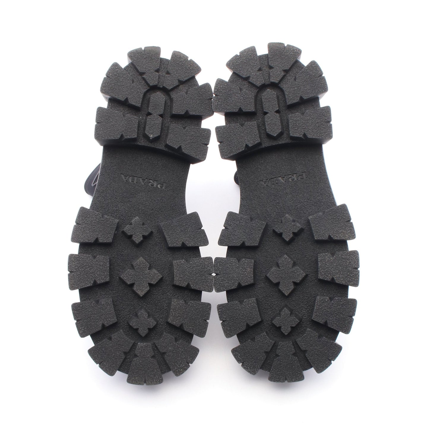Re-Nylon モノリス ギャバジン ブーツ ナイロン ラバー ブラック プラダ