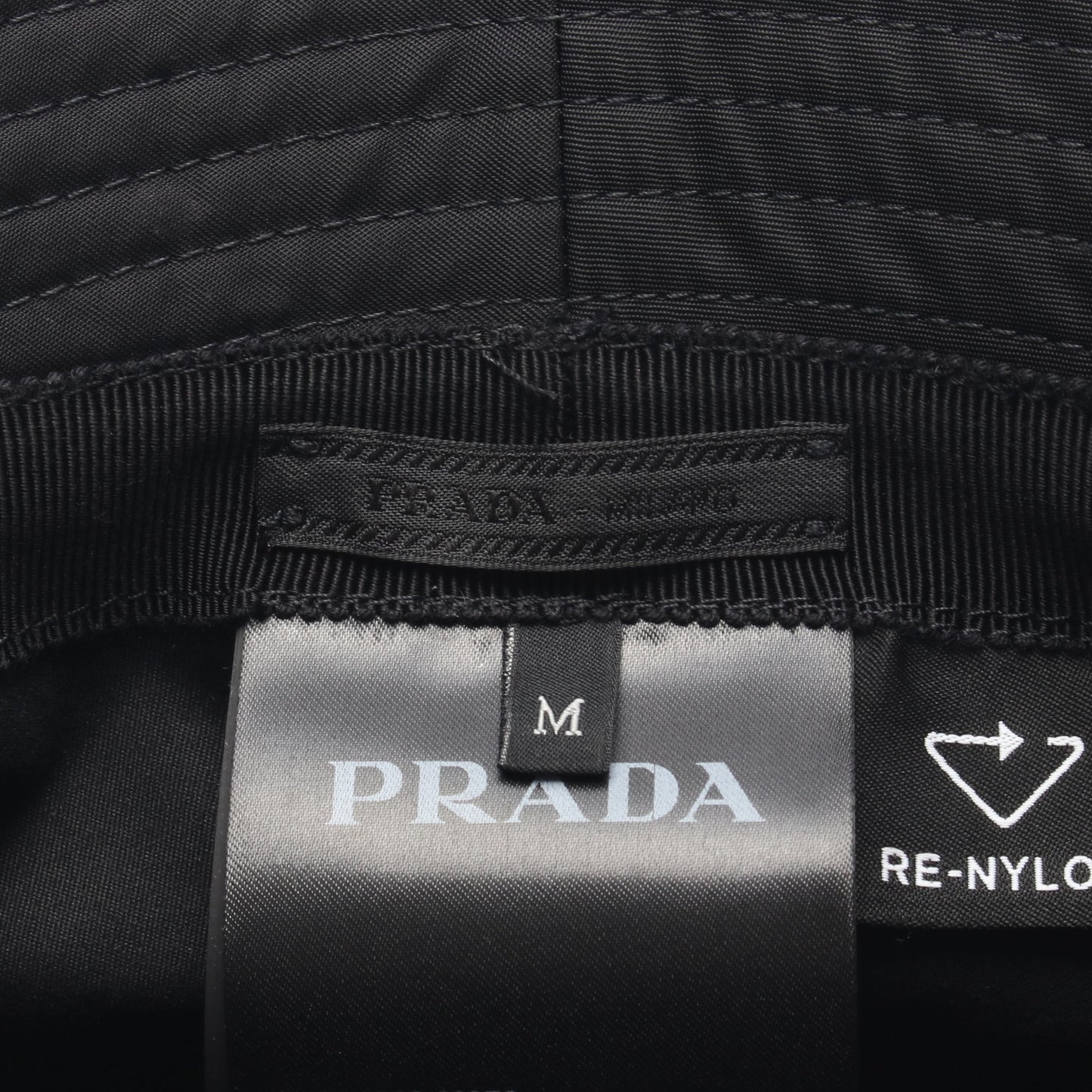 Re-Nylon バケット バケット ハット ナイロン ブラック プラダ