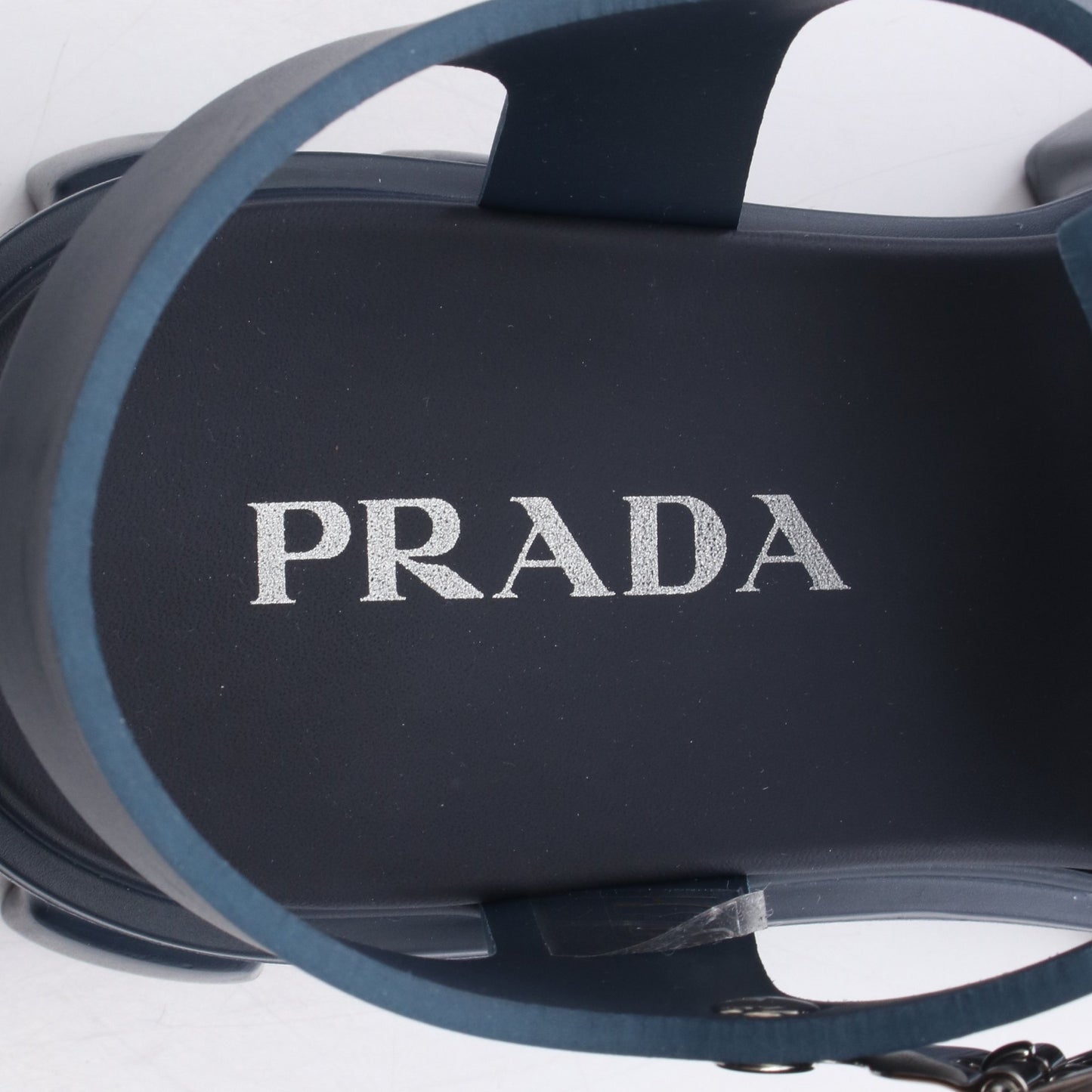 モノリス 三角プレート サンダル ラバー ネイビー プラダ シューズ PRADA