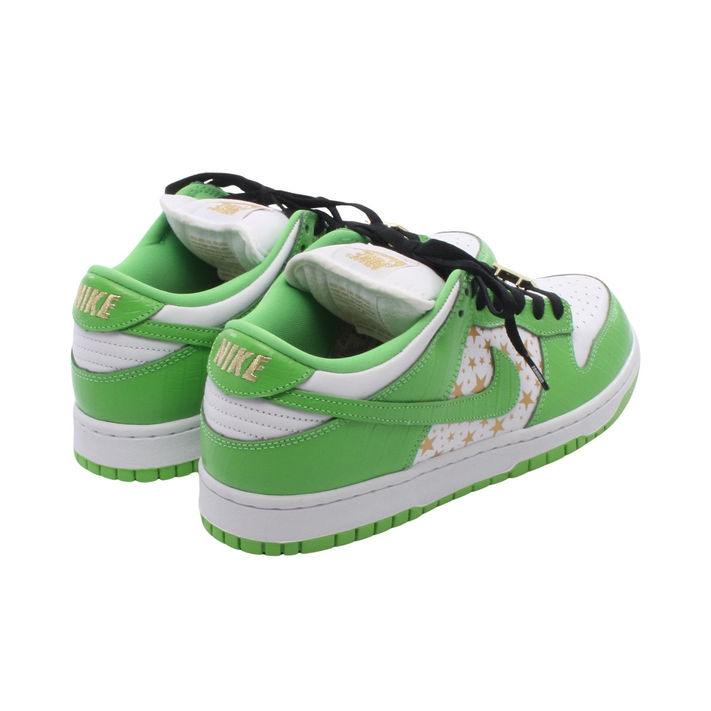 NIKE SB × Supreme DANK SB クロコ型押し スター スニーカー レザー イエローグリーン ホワイト ゴールド ナイキエスビー