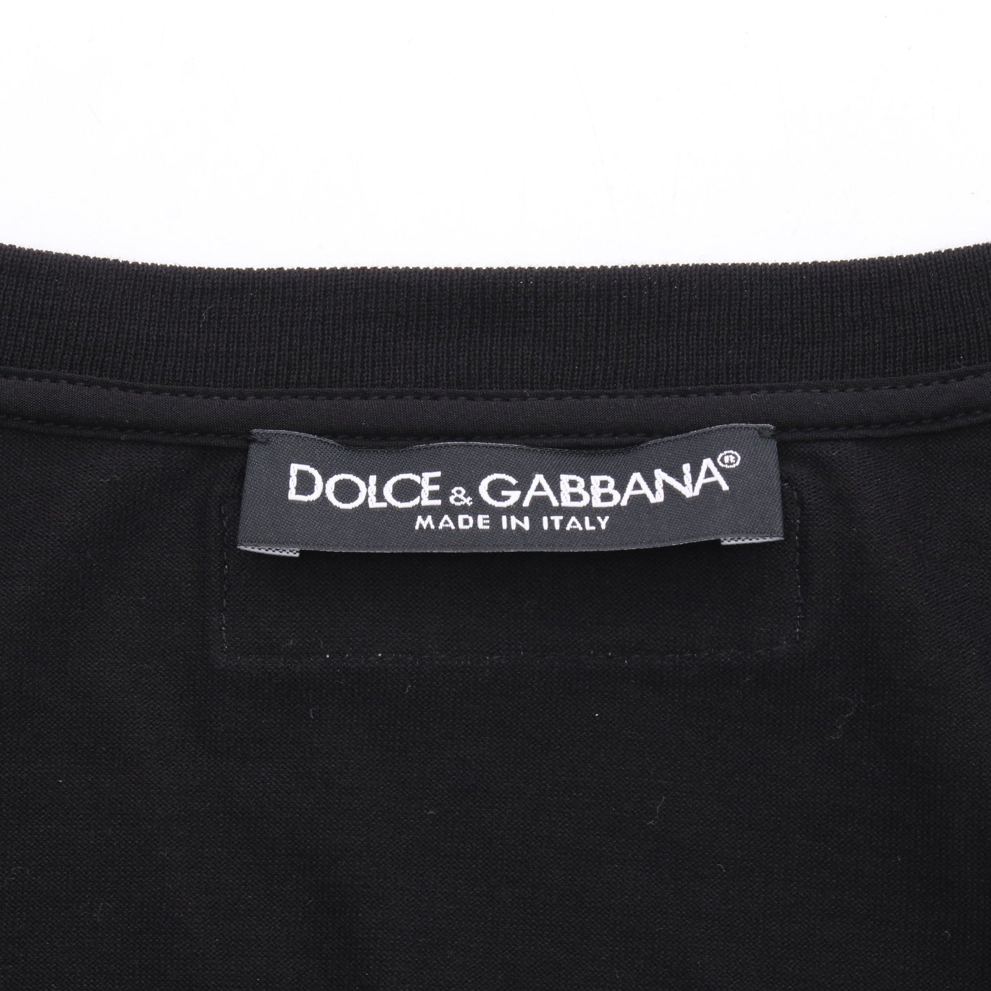 パイナップル ビーズ刺繍 タンクトップ コットン ブラック ドルチェアンドガッバーナ トップス DOLCE&GABBANA