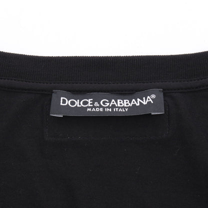 パイナップル ビーズ刺繍 タンクトップ コットン ブラック ドルチェアンドガッバーナ トップス DOLCE&GABBANA