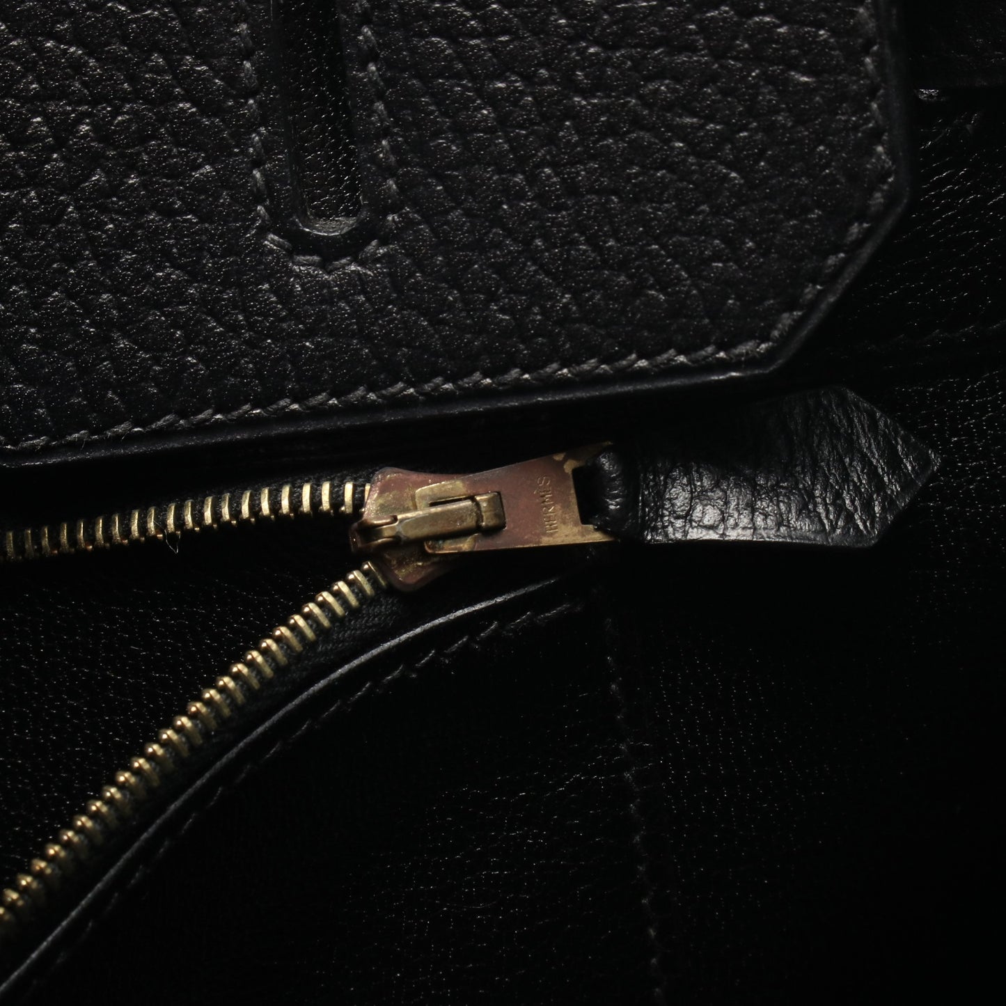 バーキン35 ハンドバッグ アルデンヌ ブラック ゴールド金具 □C刻印 エルメス バッグ HERMES