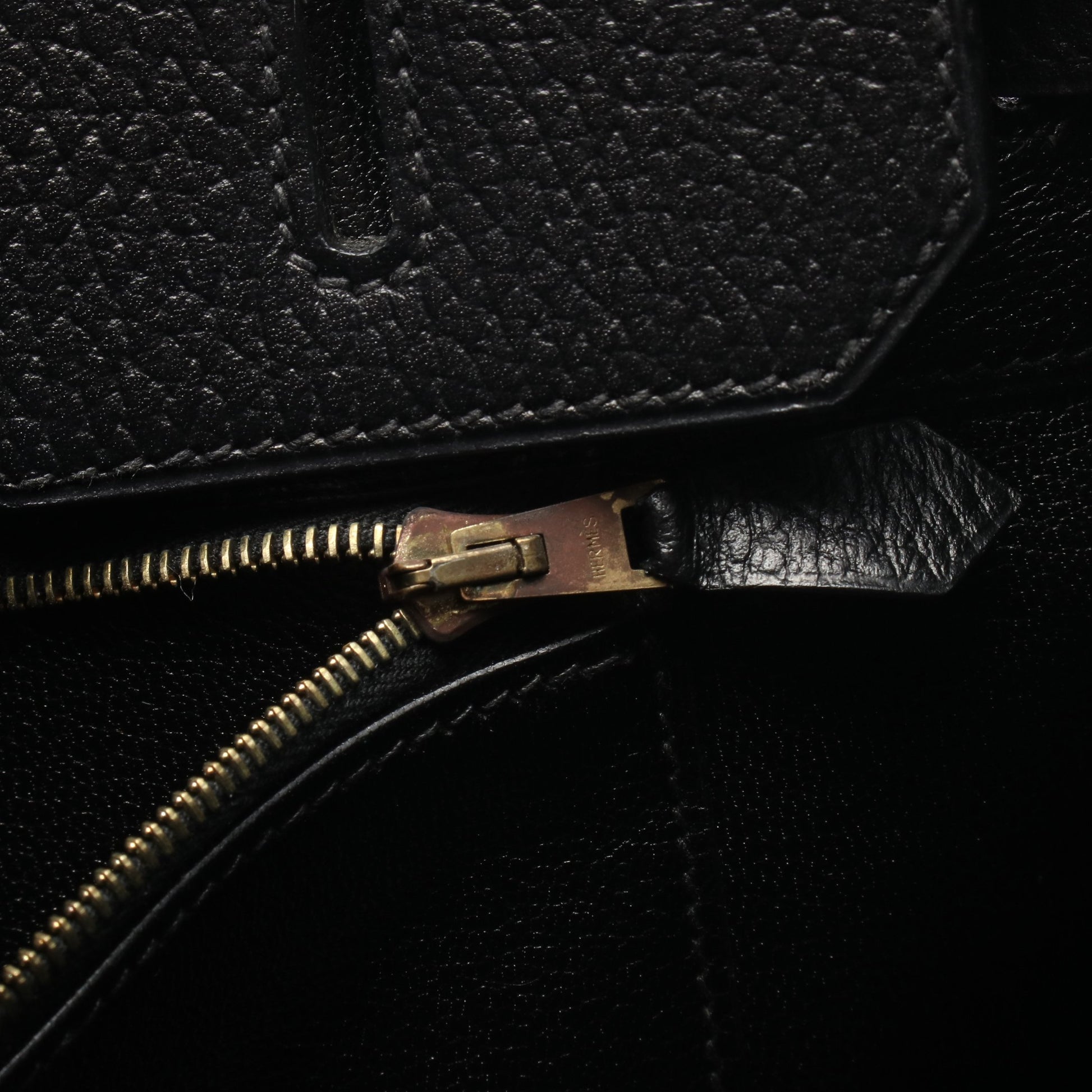 バーキン35 ハンドバッグ アルデンヌ ブラック ゴールド金具 □C刻印 エルメス バッグ HERMES