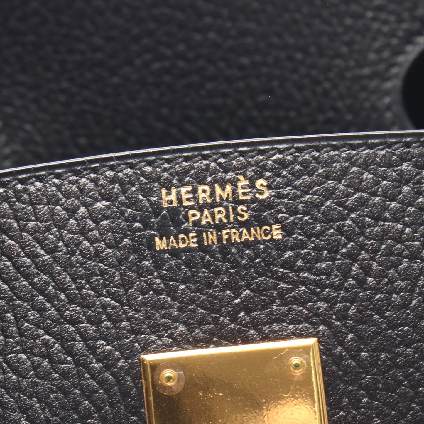 バーキン35 ハンドバッグ アルデンヌ ブラック ゴールド金具 □C刻印 エルメス バッグ HERMES