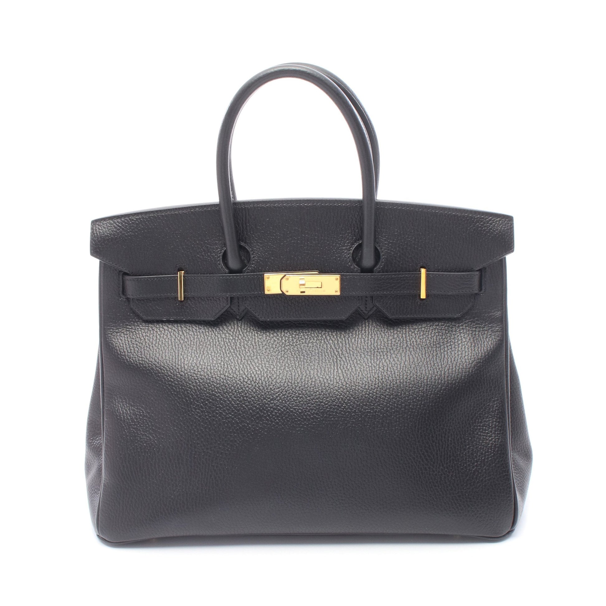 バーキン35 ハンドバッグ アルデンヌ ブラック ゴールド金具 □C刻印 エルメス バッグ HERMES