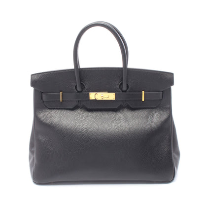 バーキン35 ハンドバッグ アルデンヌ ブラック ゴールド金具 □C刻印 エルメス バッグ HERMES