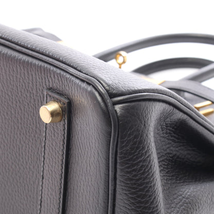バーキン35 ハンドバッグ アルデンヌ ブラック ゴールド金具 □C刻印 エルメス バッグ HERMES