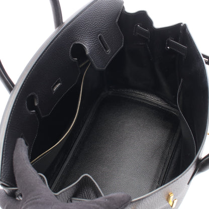 バーキン35 ハンドバッグ アルデンヌ ブラック ゴールド金具 □C刻印 エルメス バッグ HERMES