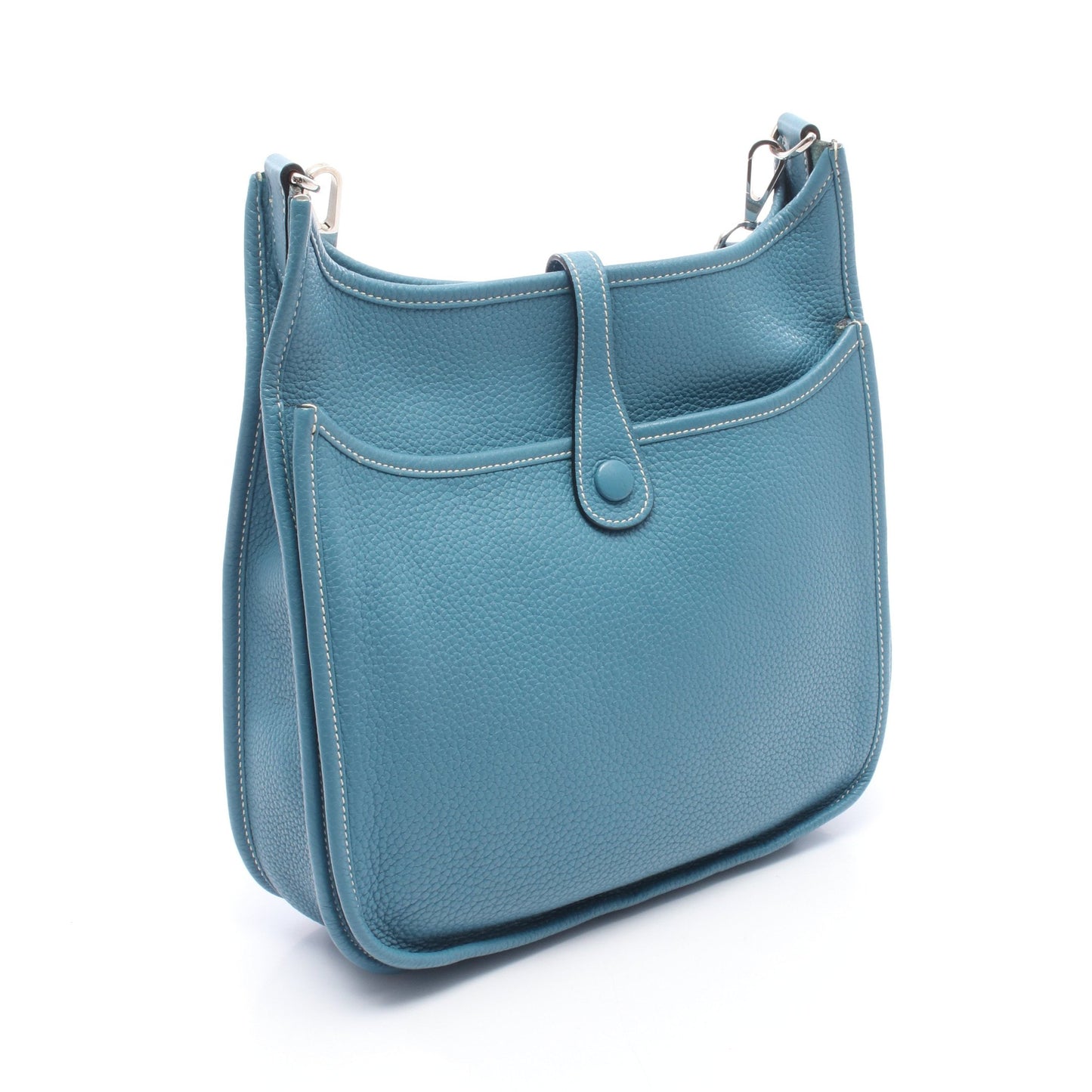 エヴリン 3 トロワ PM ブルージーン ショルダーバッグ トリヨンクレマンス ブルー シルバー金具 □O刻印 エルメス バッグ HERMES
