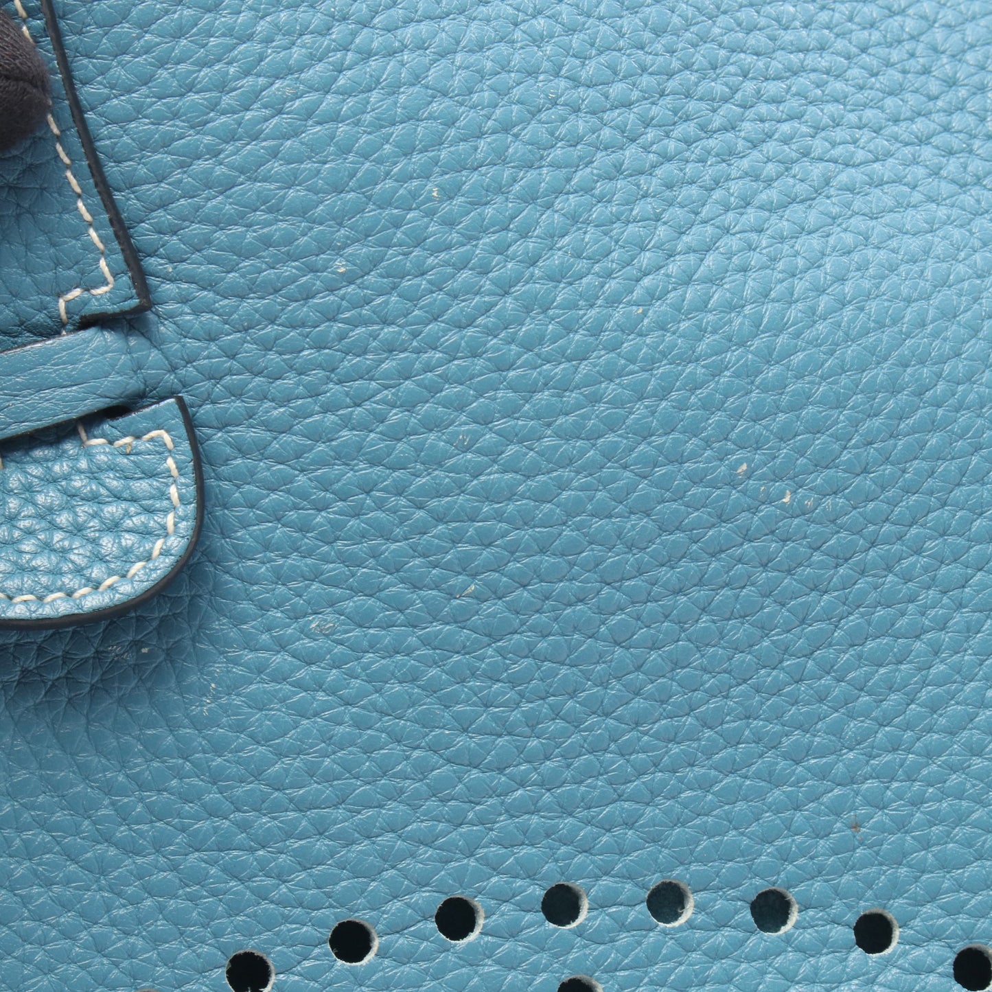 エヴリン 3 トロワ PM ブルージーン ショルダーバッグ トリヨンクレマンス ブルー シルバー金具 □O刻印 エルメス バッグ HERMES