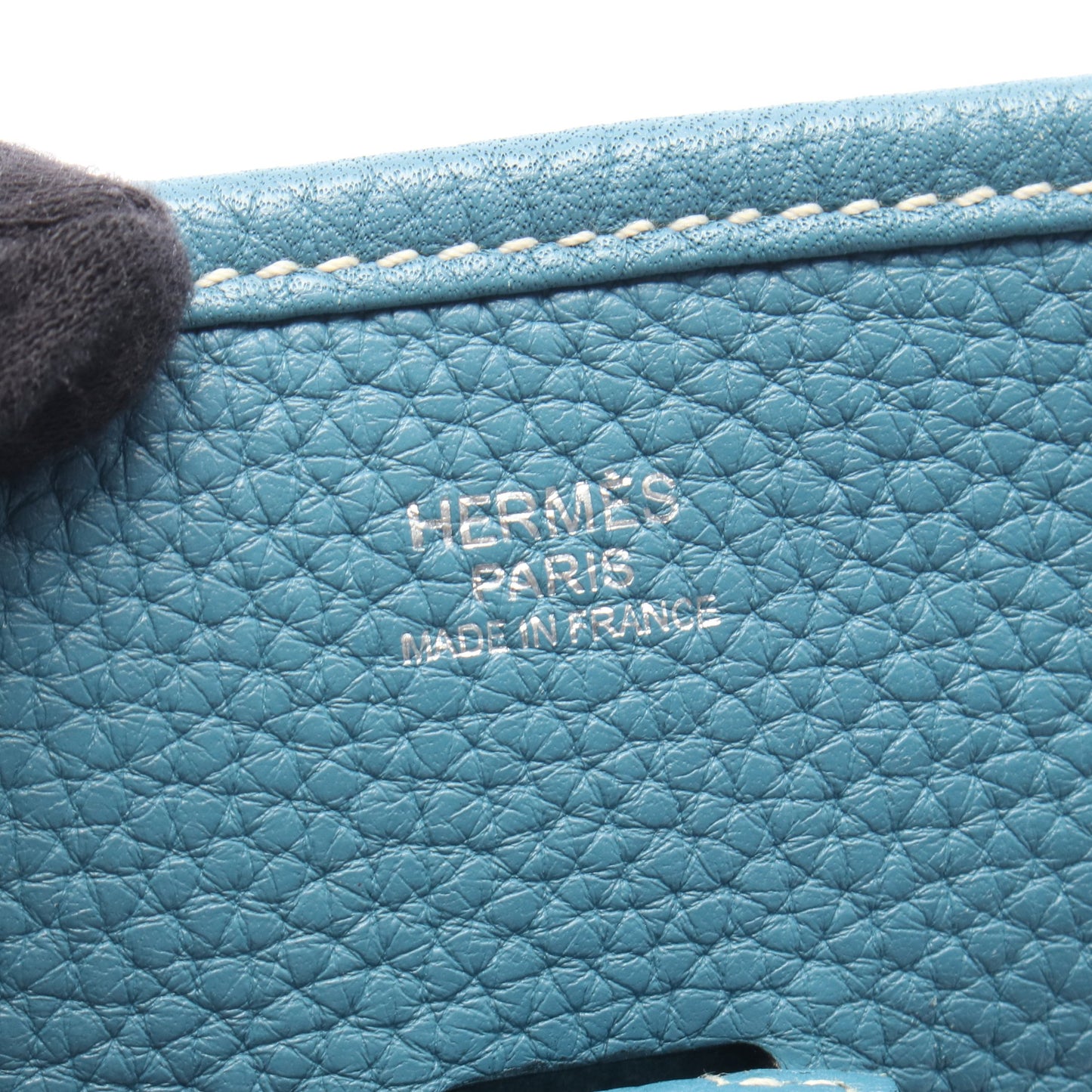 エヴリン 3 トロワ PM ブルージーン ショルダーバッグ トリヨンクレマンス ブルー シルバー金具 □O刻印 エルメス バッグ HERMES