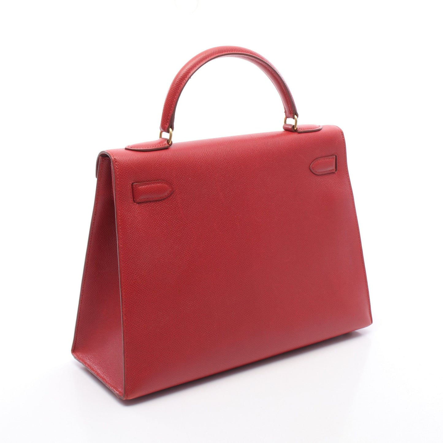 ケリー32 ルージュヴィフ 外縫い 2WAY ハンドバッグ クシュベル レッド ゴールド金具 □A刻印 エルメス バッグ HERMES