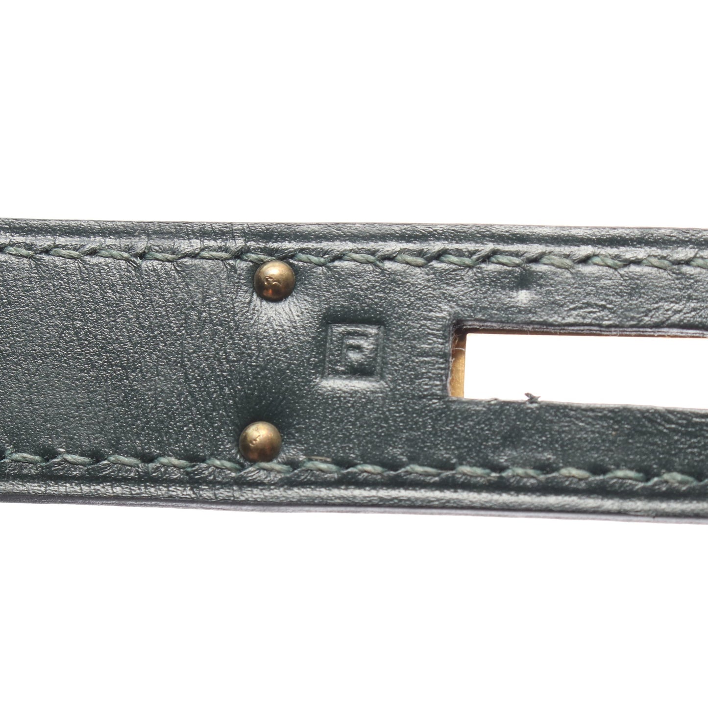 ケリー28 ヴェールフォンセ 外縫い 2WAY ハンドバッグ ボックスカーフ ダークグリーン ゴールド金具 □F刻印 エルメス バッグ HERMES