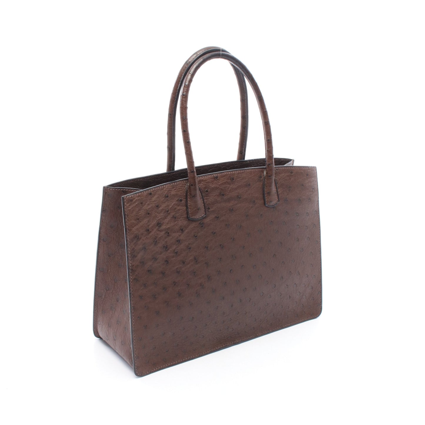 ホワイトバスPM エベンヌ ハンドバッグ オーストリッチ ダークブラウン ゴールド金具 □G刻印 エルメス バッグ HERMES