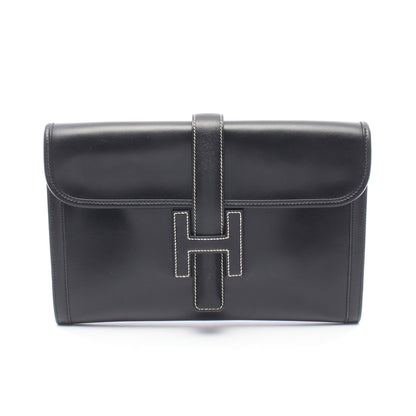 ジジェPM クラッチバッグ ボックスカーフ ブラック エルメス バッグ HERMES