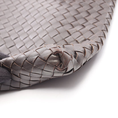 イントレチャート ショルダーバッグ レザー ダークブラウン ボッテガヴェネタ バッグ BOTTEGA VENETA