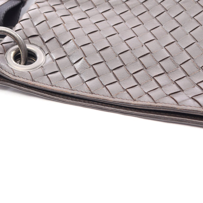 イントレチャート ショルダーバッグ レザー ダークブラウン ボッテガヴェネタ バッグ BOTTEGA VENETA
