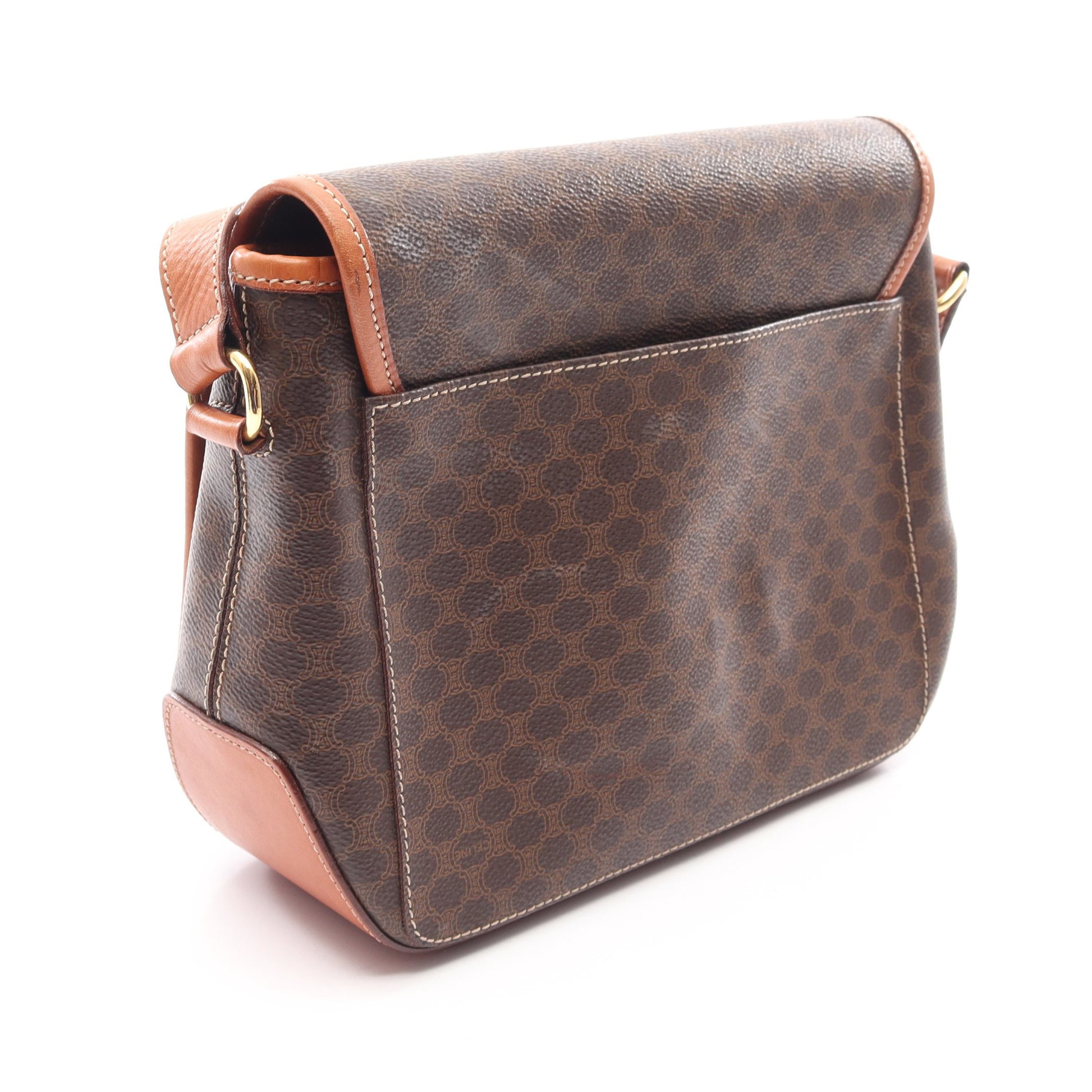 マカダム ショルダーバッグ PVC ダークブラウン ブラウン セリーヌ バッグ CELINE
