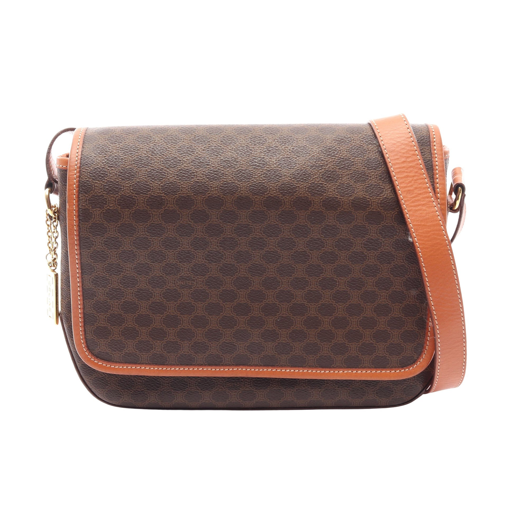 マカダム ショルダーバッグ PVC ダークブラウン ブラウン セリーヌ バッグ CELINE