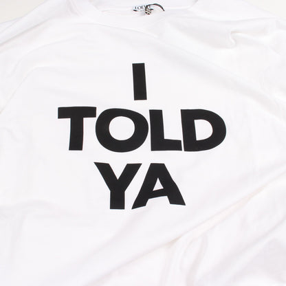 I TOLD YA 半袖Tシャツ コットン ホワイト ロエベ