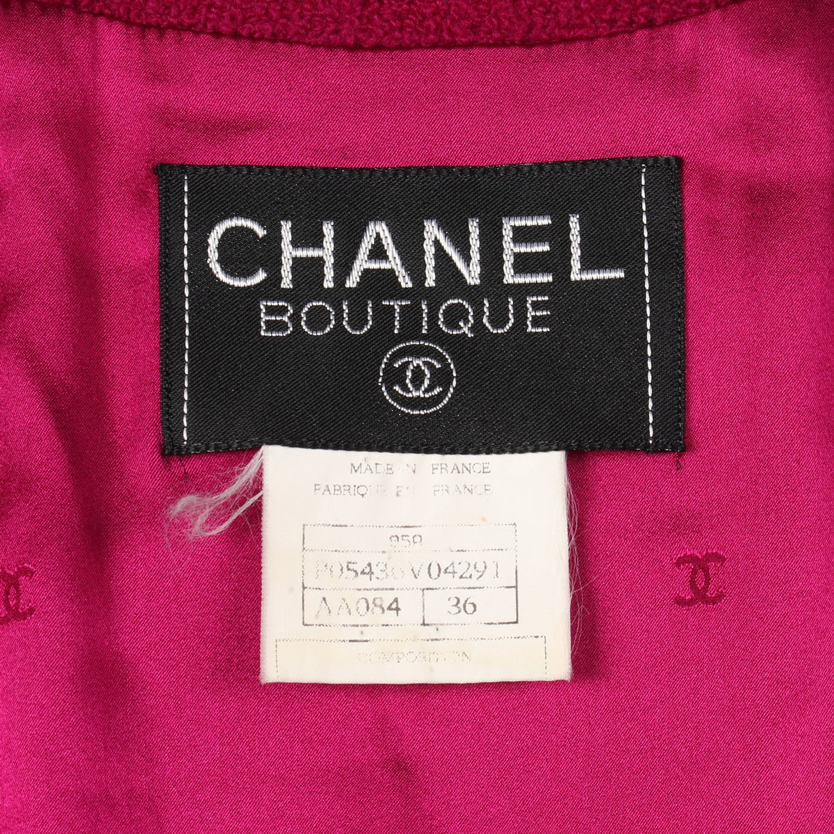 ココボタン セットアップ スカートスーツ ウール ナイロン ピンクパープル シャネル スーツ CHANEL