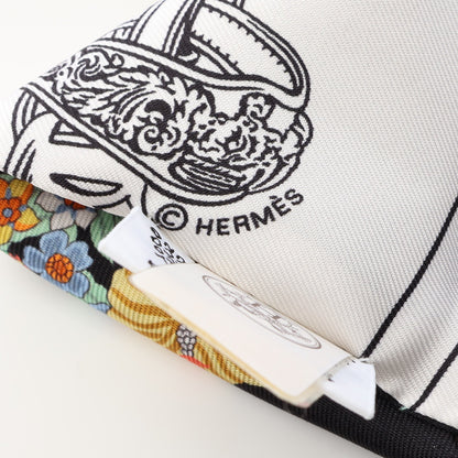 ツイリー Brides de Gala en Fleurs アイライナー リボン スカーフ シルク ブラック ホワイト マルチカラー エルメス 財布・小物 HERMES