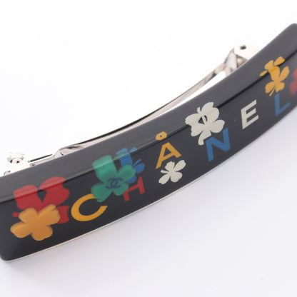 ココマーク クローバー バレッタ レジン ブラック マルチカラー 04P シャネル アクセサリー CHANEL