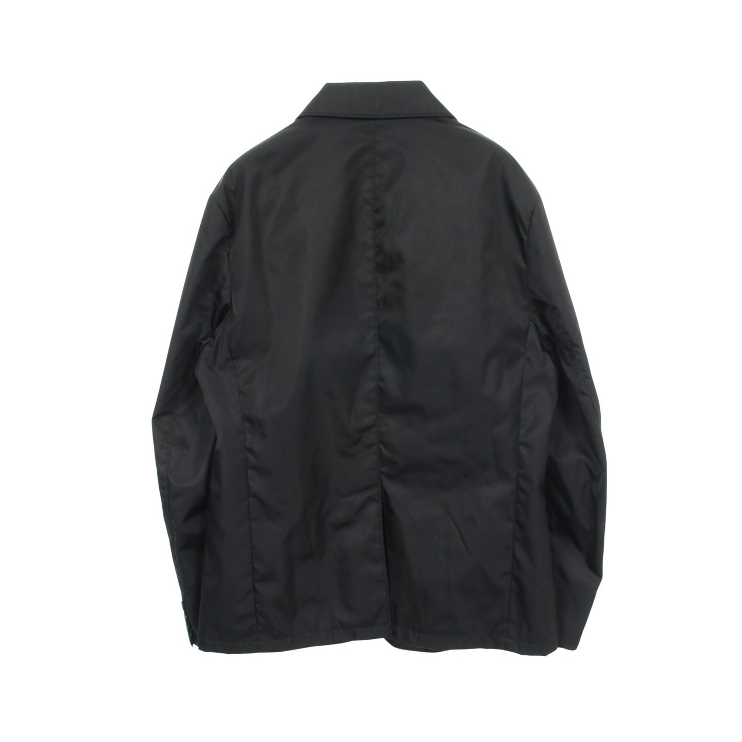 Re-Nylon 三角プレート テーラードジャケット ナイロン ブラック プラダ アウター PRADA