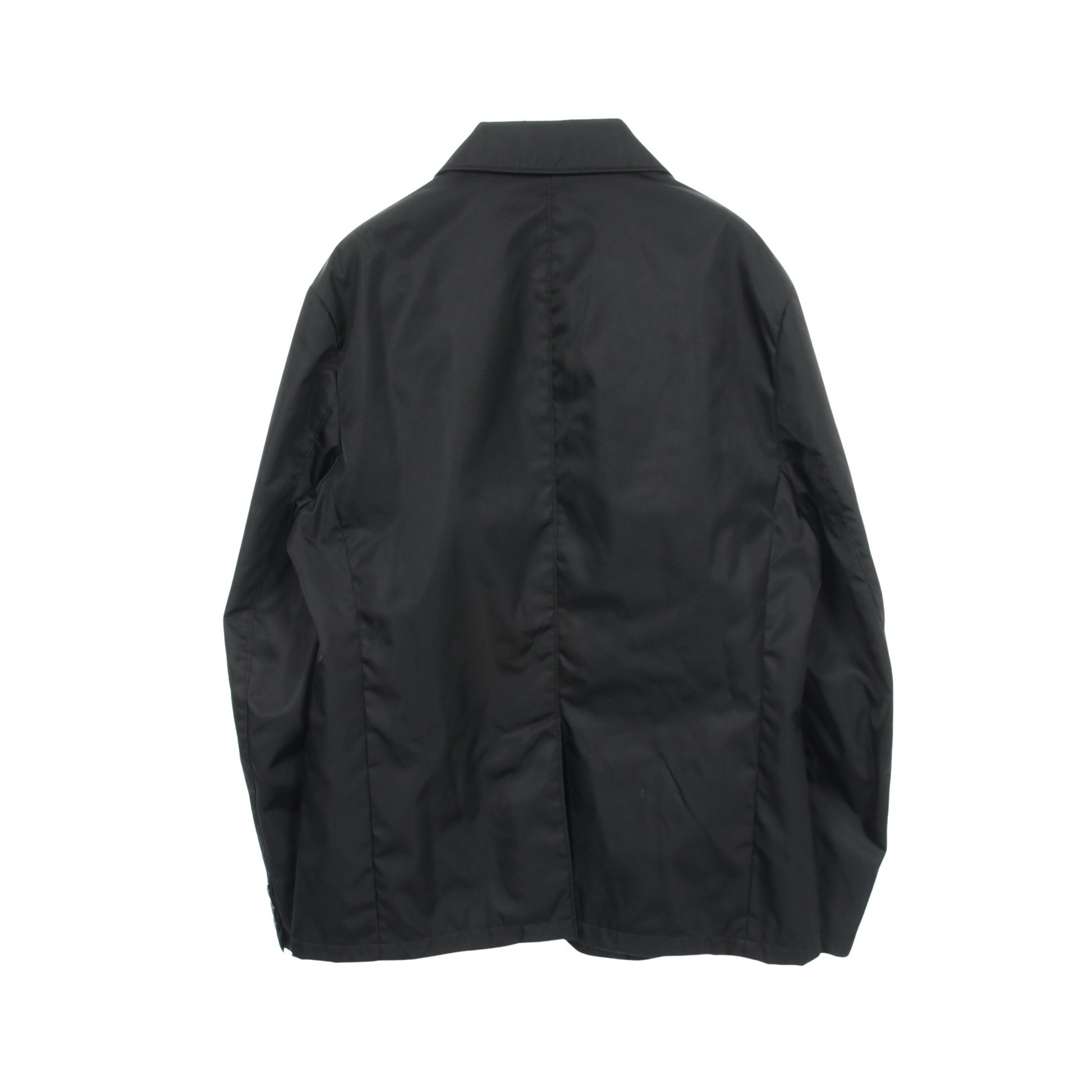 Re-Nylon 三角プレート テーラードジャケット ナイロン ブラック プラダ アウター PRADA