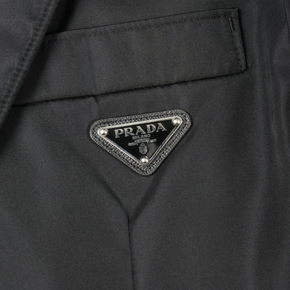 Re-Nylon 三角プレート テーラードジャケット ナイロン ブラック プラダ アウター PRADA