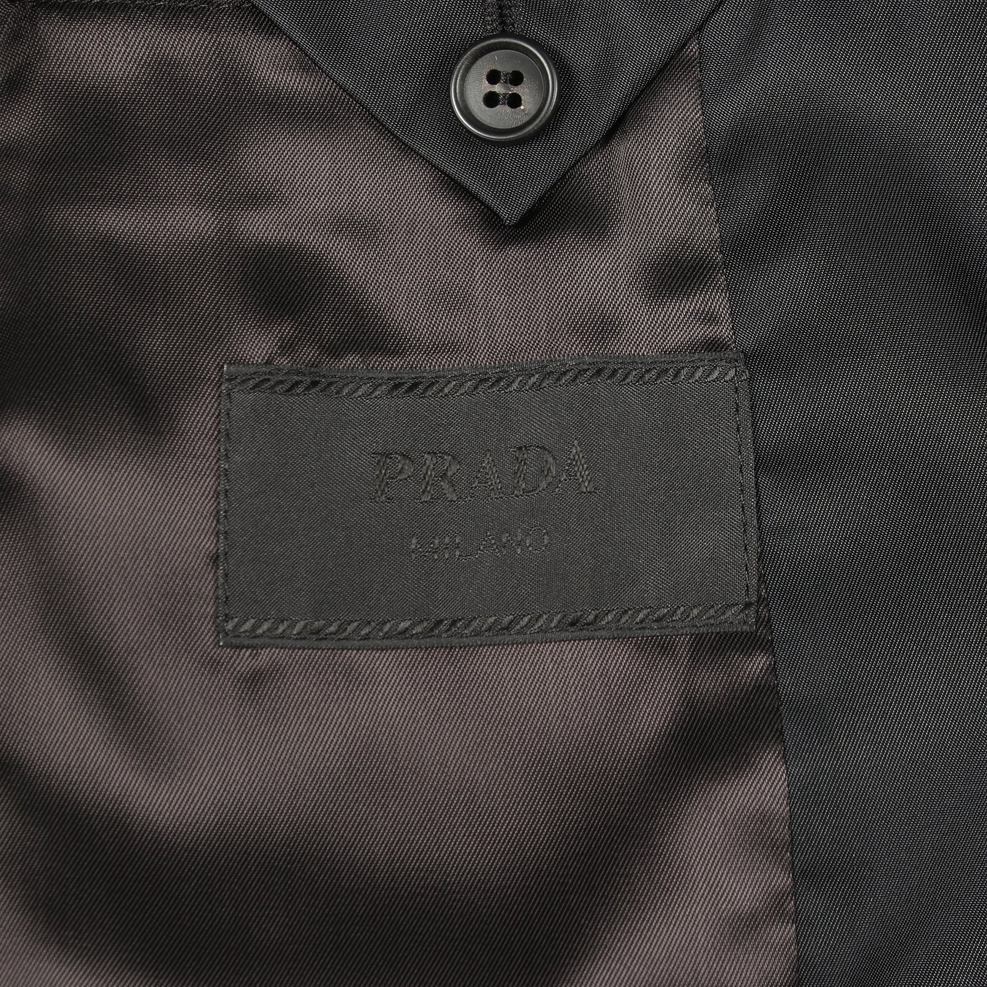 Re-Nylon 三角プレート テーラードジャケット ナイロン ブラック プラダ アウター PRADA