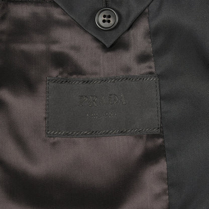 Re-Nylon 三角プレート テーラードジャケット ナイロン ブラック プラダ アウター PRADA