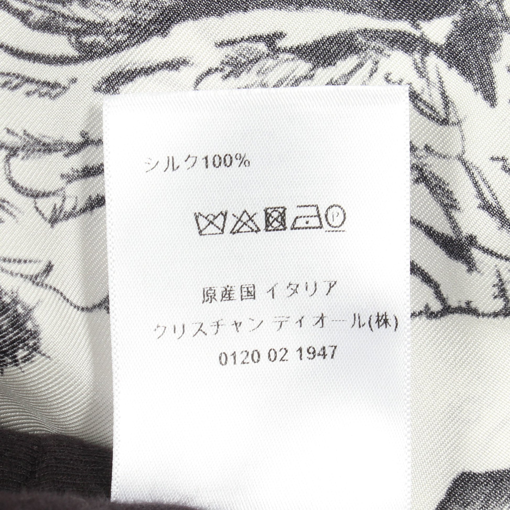 CHEZ MOI シェモワ ゾディアック ドレッシングガウン ラップワンピース シルク オフホワイト ブラック クリスチャンディオール ワンピース Christian Dior