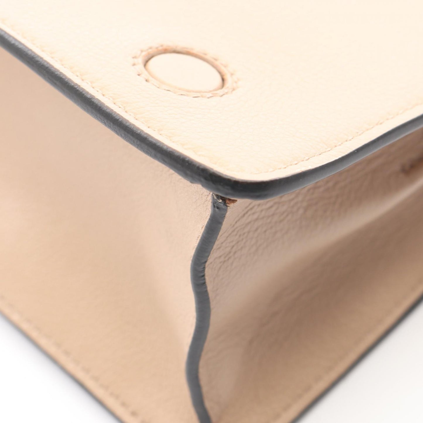 GLACE'CALF ショルダーバッグ レザー ベージュ プラダ