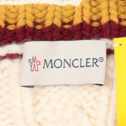 MONCLER GENIUS 8 PALM ANGELS Cable Knit ベスト ウール アイボリー バーガンディ マルチカラー モンクレール トップス MONCLER