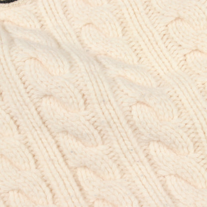 MONCLER GENIUS 8 PALM ANGELS Cable Knit ベスト ウール アイボリー バーガンディ マルチカラー モンクレール トップス MONCLER