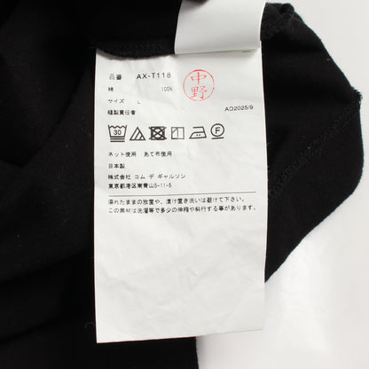 ハートロゴ 長袖Tシャツ コットン ブラック プレイコムデギャルソン