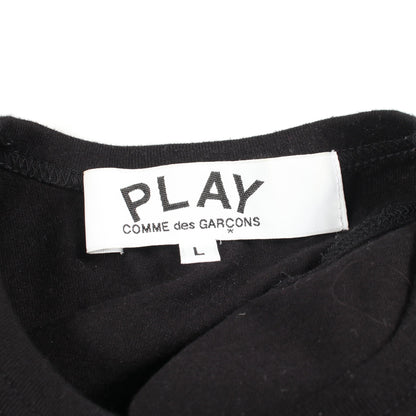 ハートロゴ 長袖Tシャツ コットン ブラック プレイコムデギャルソン