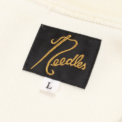 刺繍 トラックジャケット ベージュ パープル ニードルス