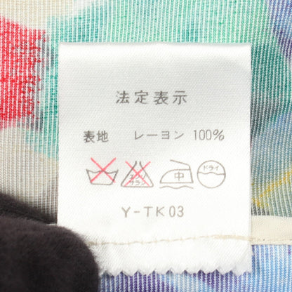 フラワー シャツワンピース レーヨン レッド マルチカラー クリスチャンディオール