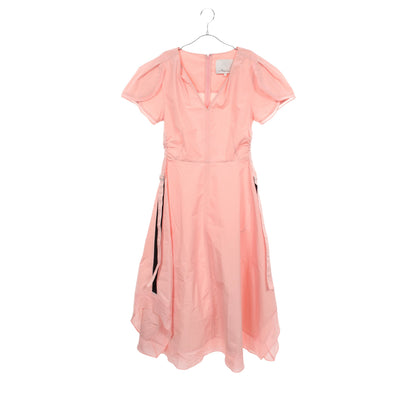 Tulip Sleeve V-Neck Dress ワンピース コットン ピンク スリーワンフィリップリム