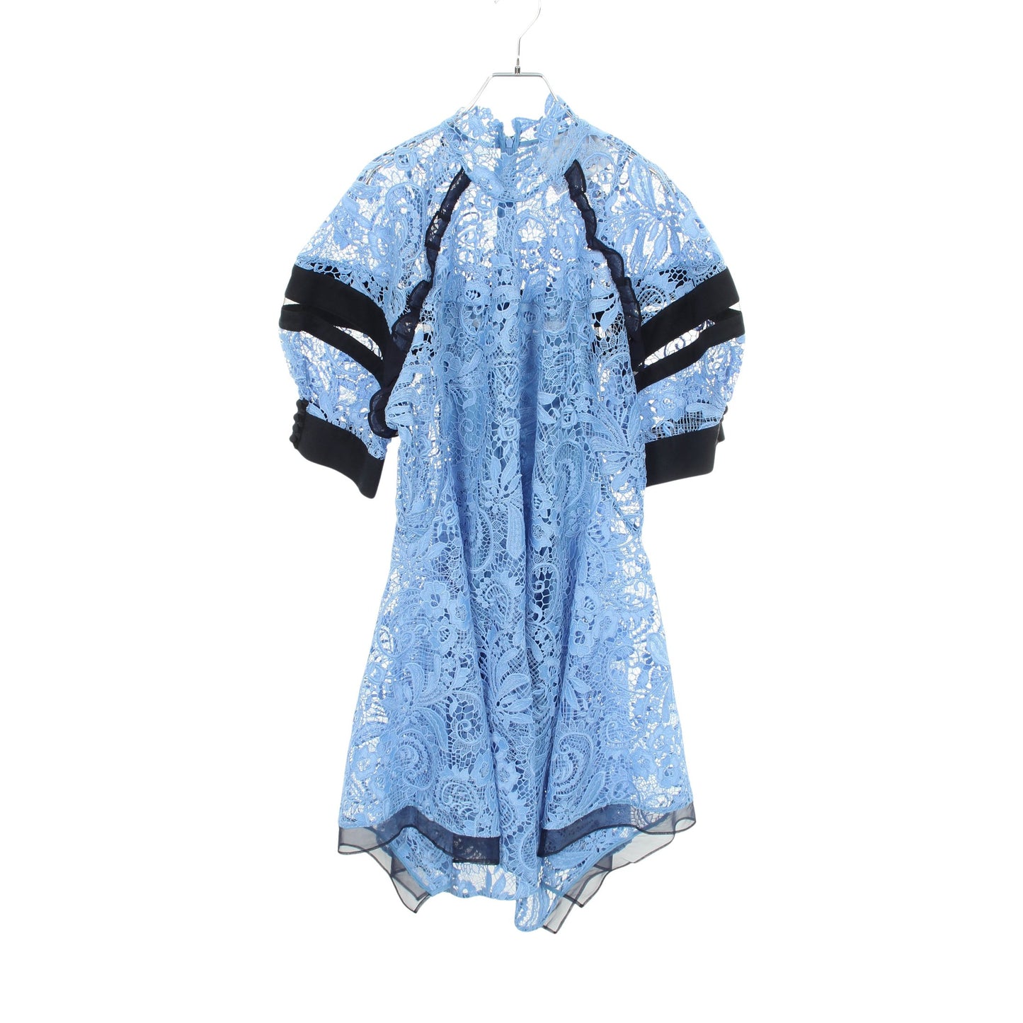 Embroidered Lace Handkerchief Dress レース ワンピース ライトブルー ブラック スリーワンフィリップリム