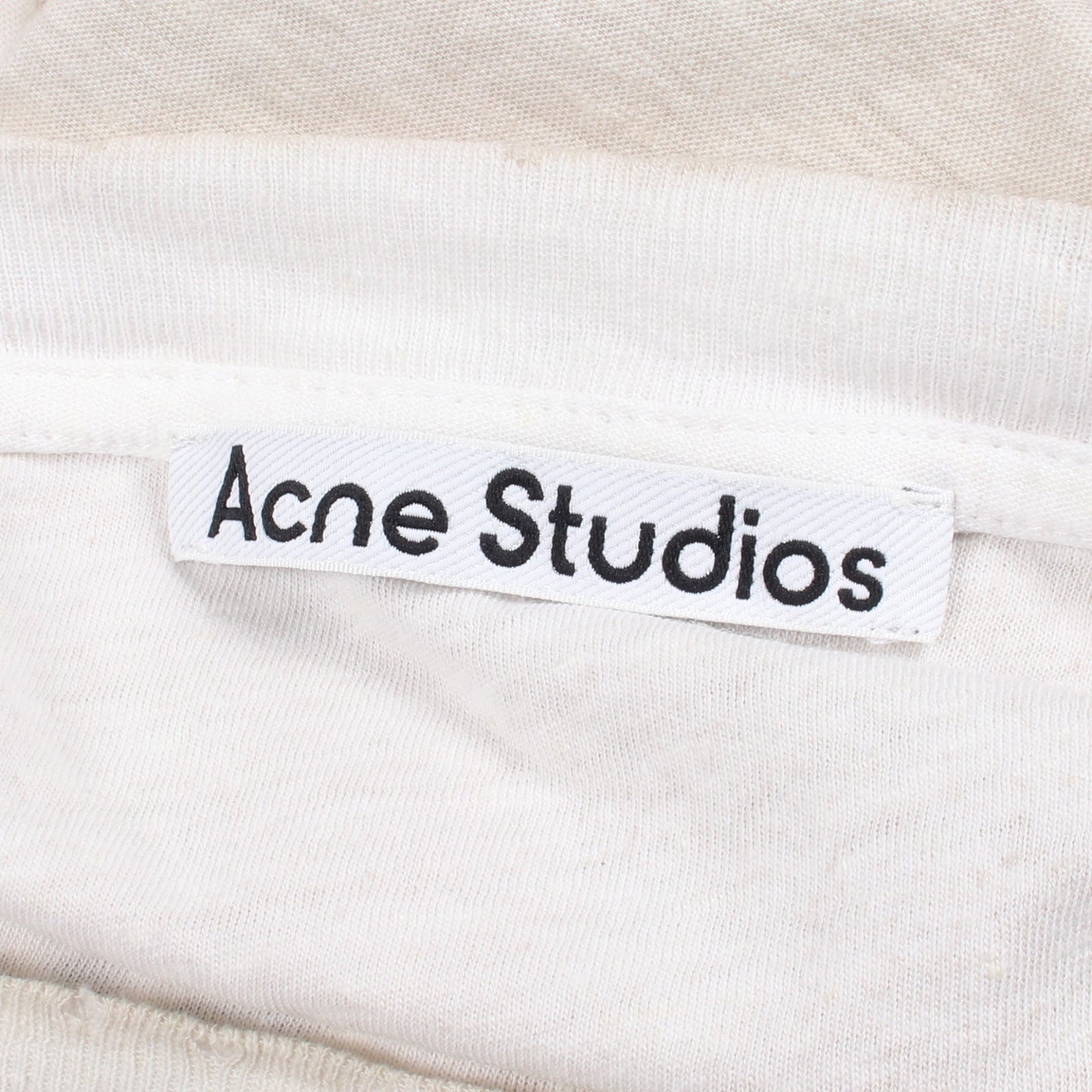 ヴィンテージ加工 ロゴ 半袖Tシャツ コットン ホワイト アクネストゥディオズ