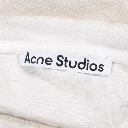 ヴィンテージ加工 ロゴ 半袖Tシャツ コットン ホワイト アクネストゥディオズ